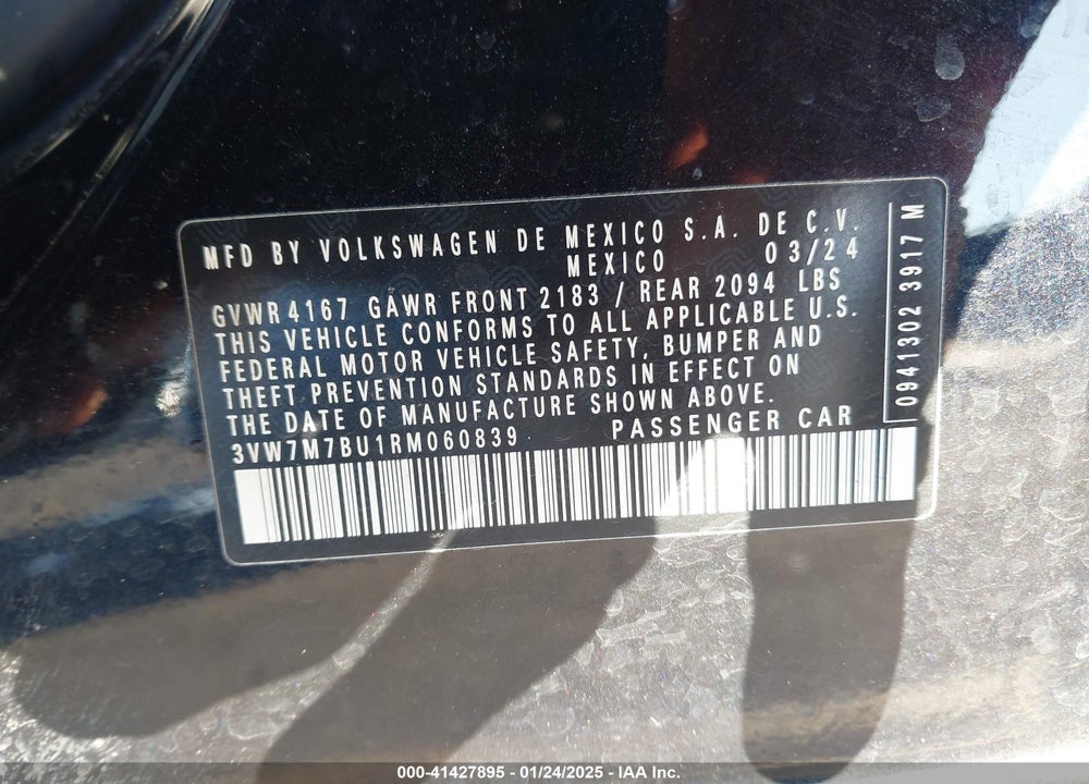 2024 VOLKSWAGEN JETTA 1.5T SE VIN: 3VW7M7BU1RM060839