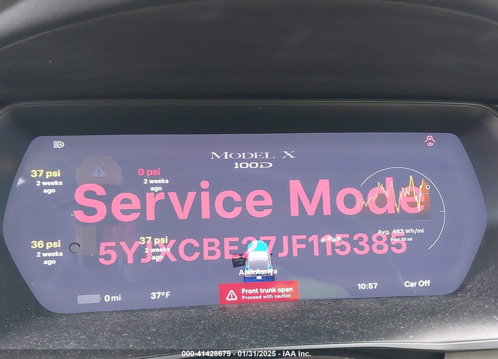 2018 TESLA MODEL X VIN: 5YJXCBE27JF115385