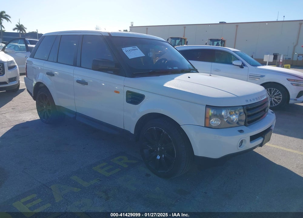 2008 LAND ROVER RANGE ROVER SPORT HSE VIN: SALSK254X8A168334