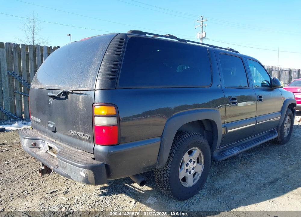 2004 CHEVROLET SUBURBAN 1500 LT VIN: 3GNFK16Z14G110063