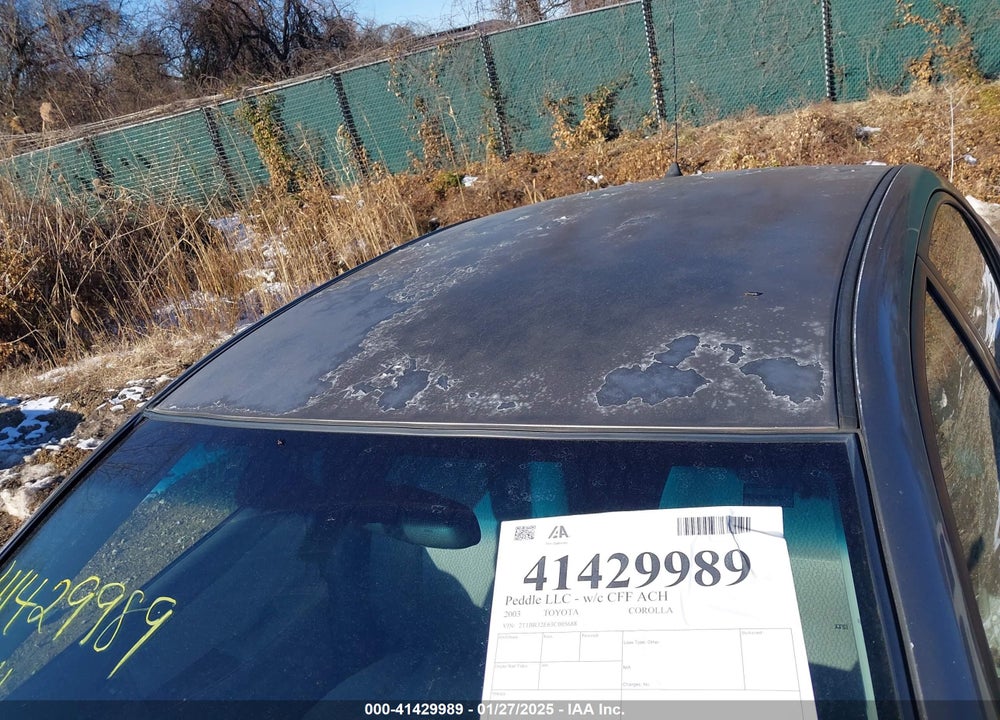 2003 TOYOTA COROLLA LE VIN: 2T1BR32E63C005688