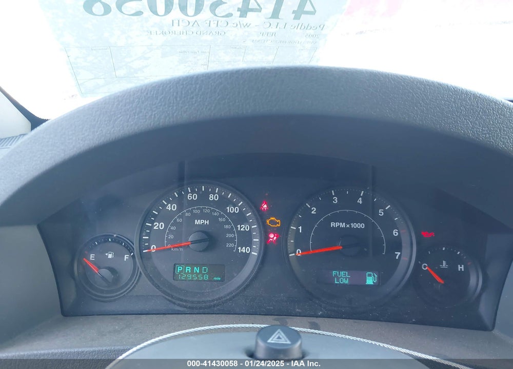2005 JEEP GRAND CHEROKEE LAREDO VIN: 1J4GR48K75C512825