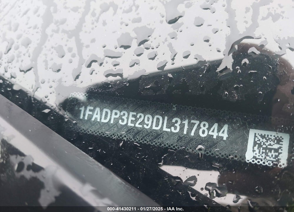2013 FORD FOCUS VIN: 1FADP3E29DL317844