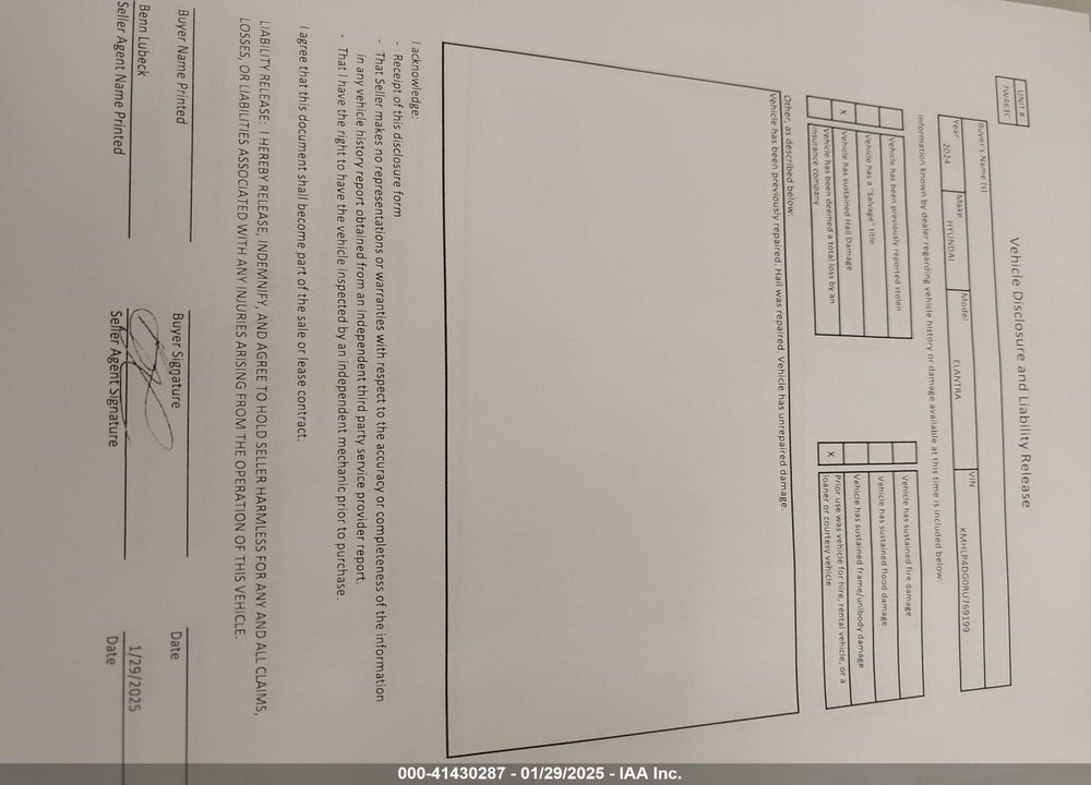2024 HYUNDAI ELANTRA VIN: KMHLP4DG0RU769199
