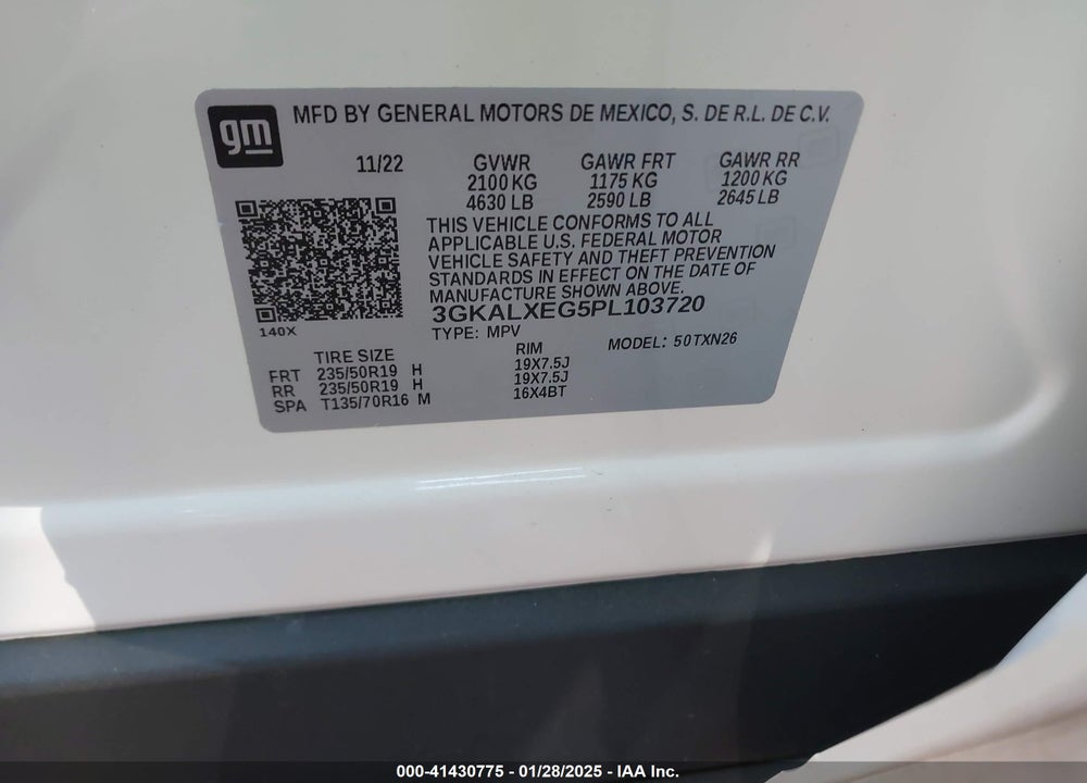 2023 GMC TERRAIN AWD DENALI VIN: 3GKALXEG5PL103720