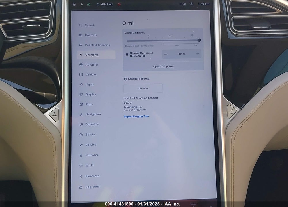 2015 TESLA MODEL S VIN: 5YJSA1E24FF118777