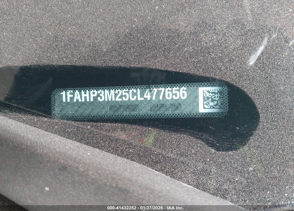 2012 FORD FOCUS SEL VIN: 1FAHP3M25CL477656