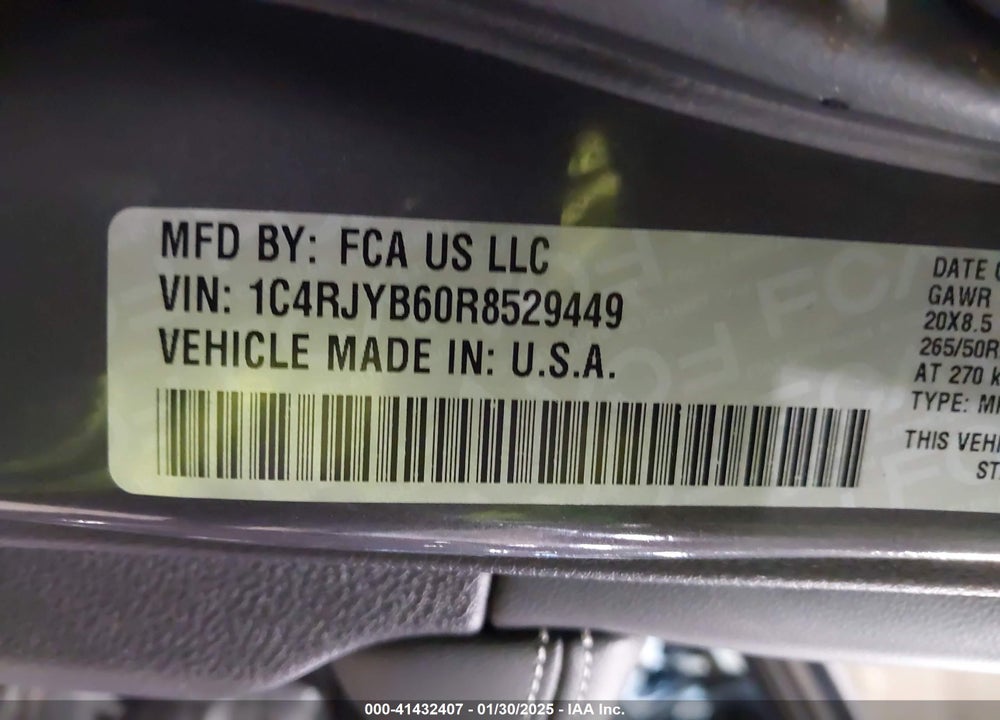 2024 JEEP GRAND CHEROKEE 4XE VIN: 1C4RJYB60R8529449