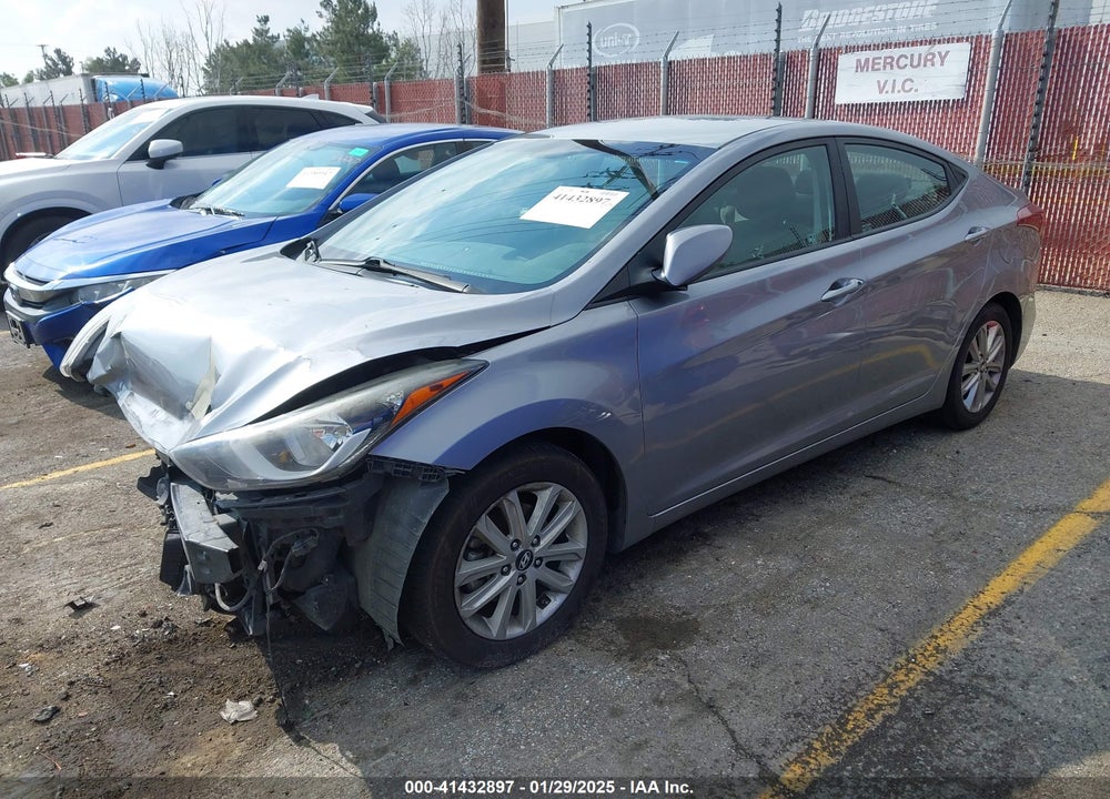2014 HYUNDAI ELANTRA VIN: KMHDH4AE6EU176316