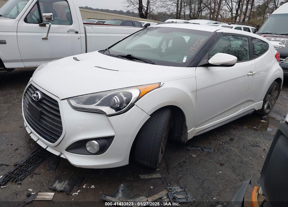 2013 HYUNDAI VELOSTER TURBO W/BLACK VIN: KMHTC6AE0DU179006