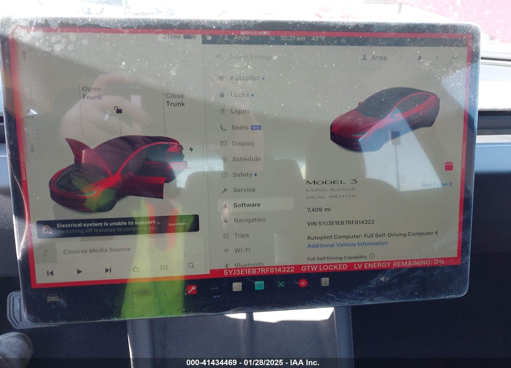2024 TESLA MODEL 3 VIN: 5YJ3E1EB7RF814322