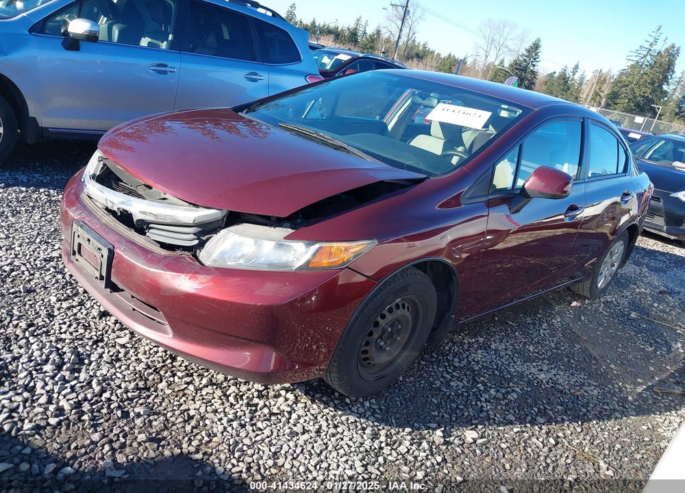 2012 HONDA CIVIC LX VIN: 19XFB2F55CE368303