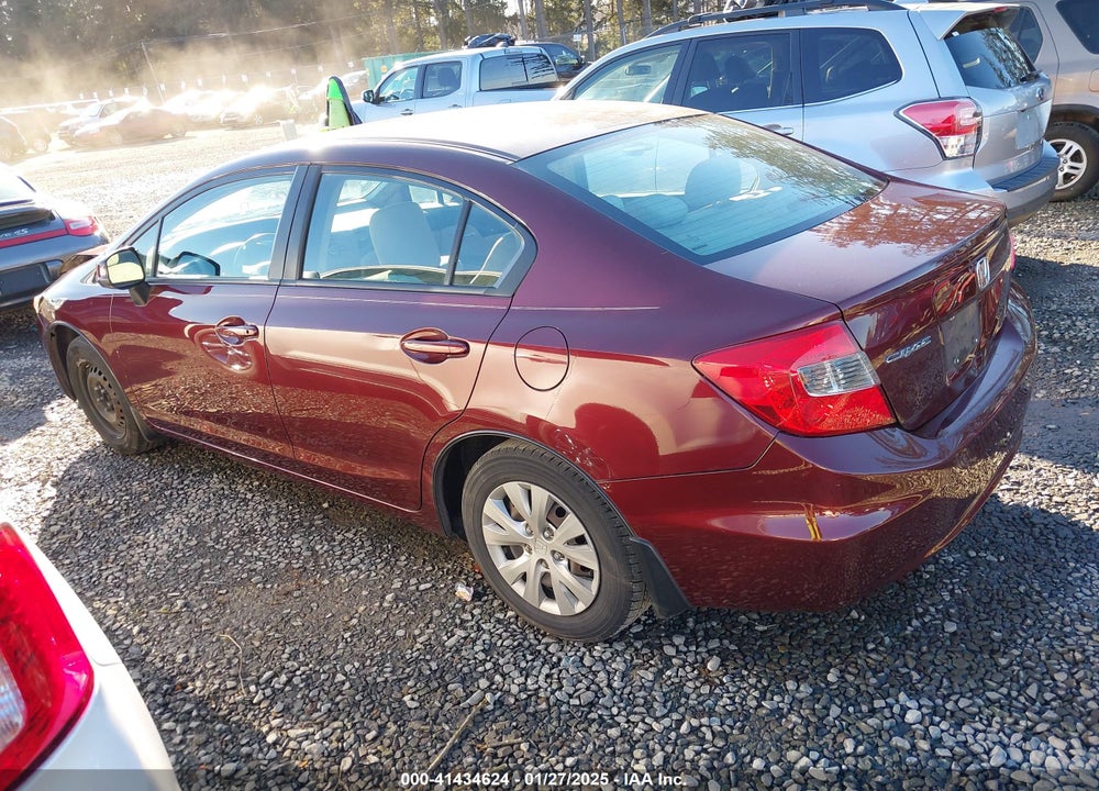 2012 HONDA CIVIC LX VIN: 19XFB2F55CE368303