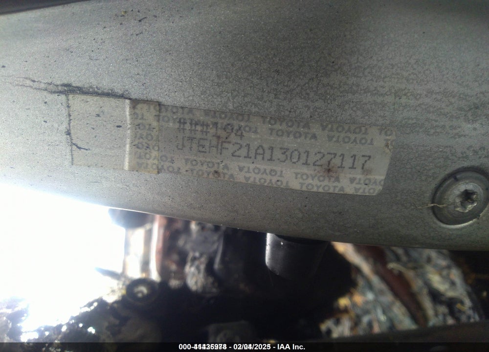 2003 TOYOTA HIGHLANDER V6 (A4) VIN: JTEHF21A130127117