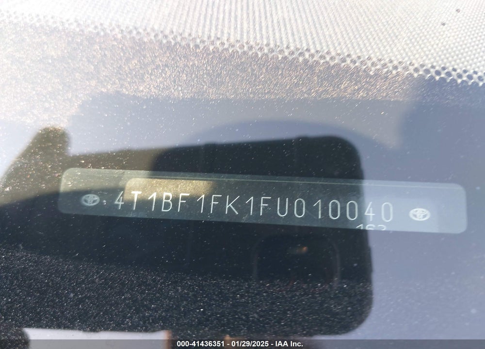 2015 TOYOTA CAMRY VIN: 4T1BF1FK1FU010040