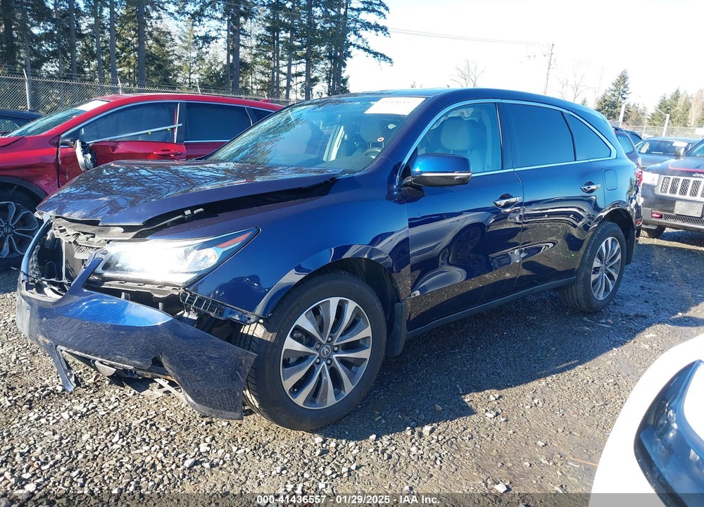 2016 ACURA MDX TECHNOLOGY   WATCH PLUS PACKAGES/TECHNOLOGY PACKAGE VIN: 5FRYD4H43GB034952