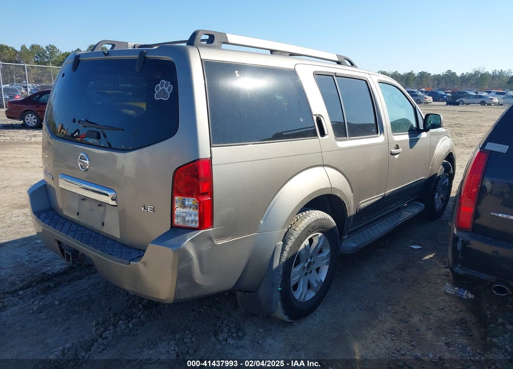2005 NISSAN PATHFINDER LE VIN: 5N1AR18W05C707500