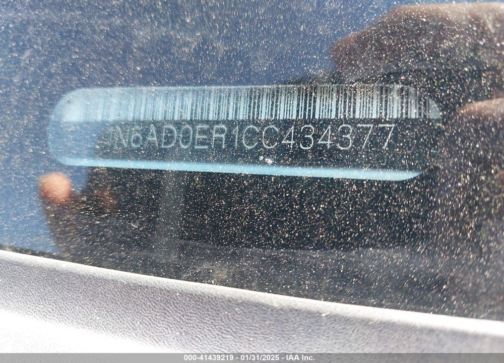 2012 NISSAN FRONTIER SL VIN: 1N6AD0ER1CC434377