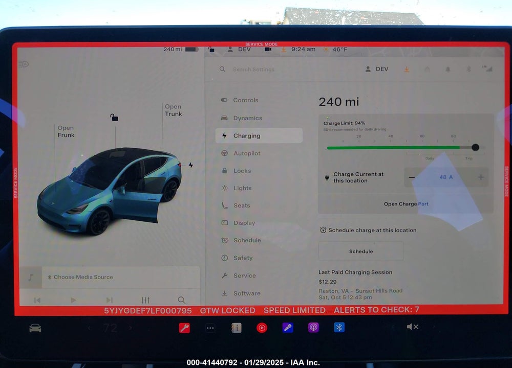 2020 TESLA MODEL Y LONG RANGE DUAL MOTOR ALL-WHEEL DRIVE/PERFORMANCE DUAL MOTOR ALL-WHEEL DRIVE VIN: 5YJYGDEF7LF000795