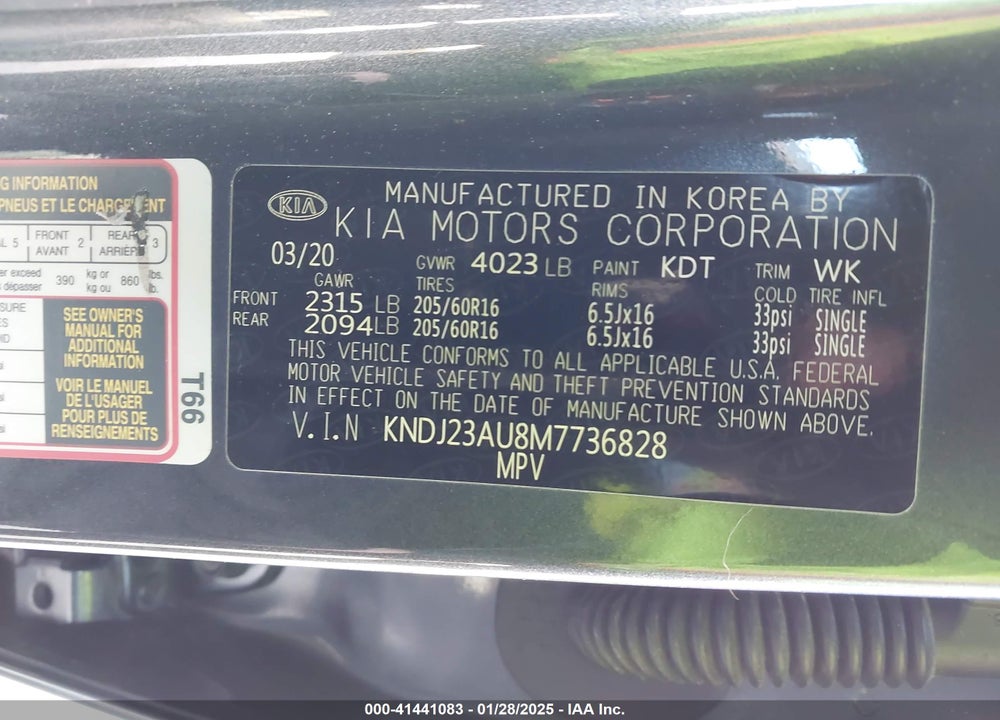 2021 KIA SOUL VIN: KNDJ23AU8M7736828
