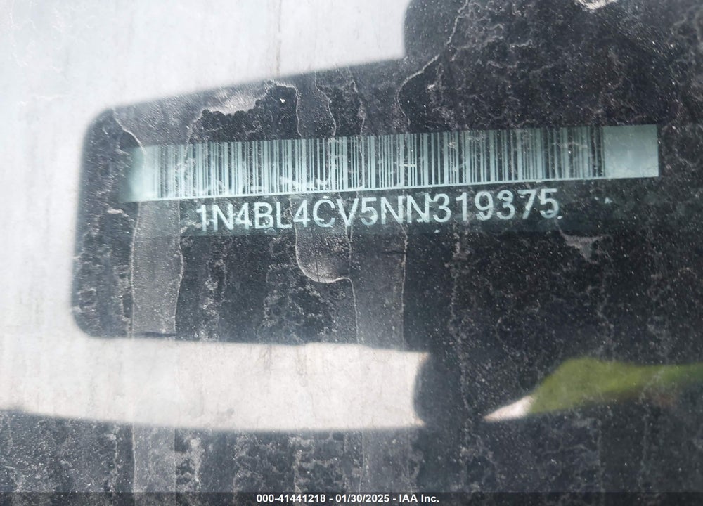 2022 NISSAN ALTIMA VIN: 1N4BL4CV5NN319375