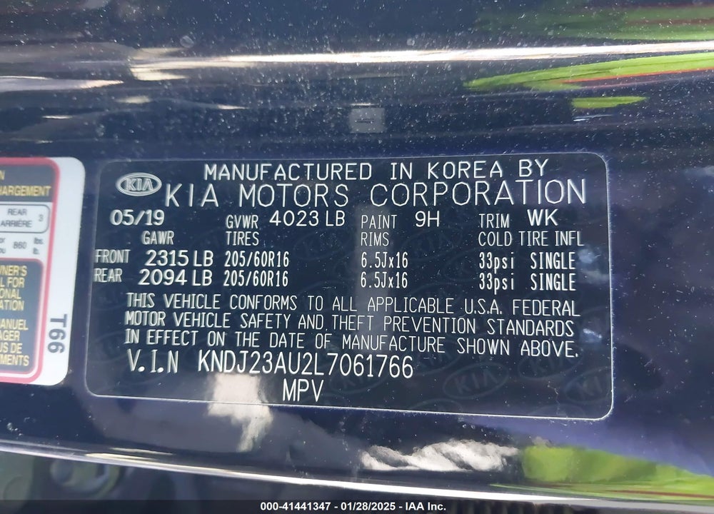 2020 KIA SOUL VIN: KNDJ23AU2L7061766