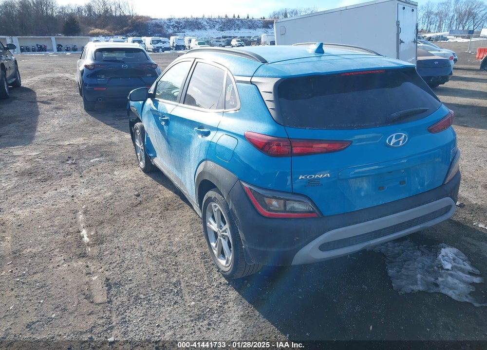 2022 HYUNDAI KONA SEL VIN: KM8K3CABXNU908341