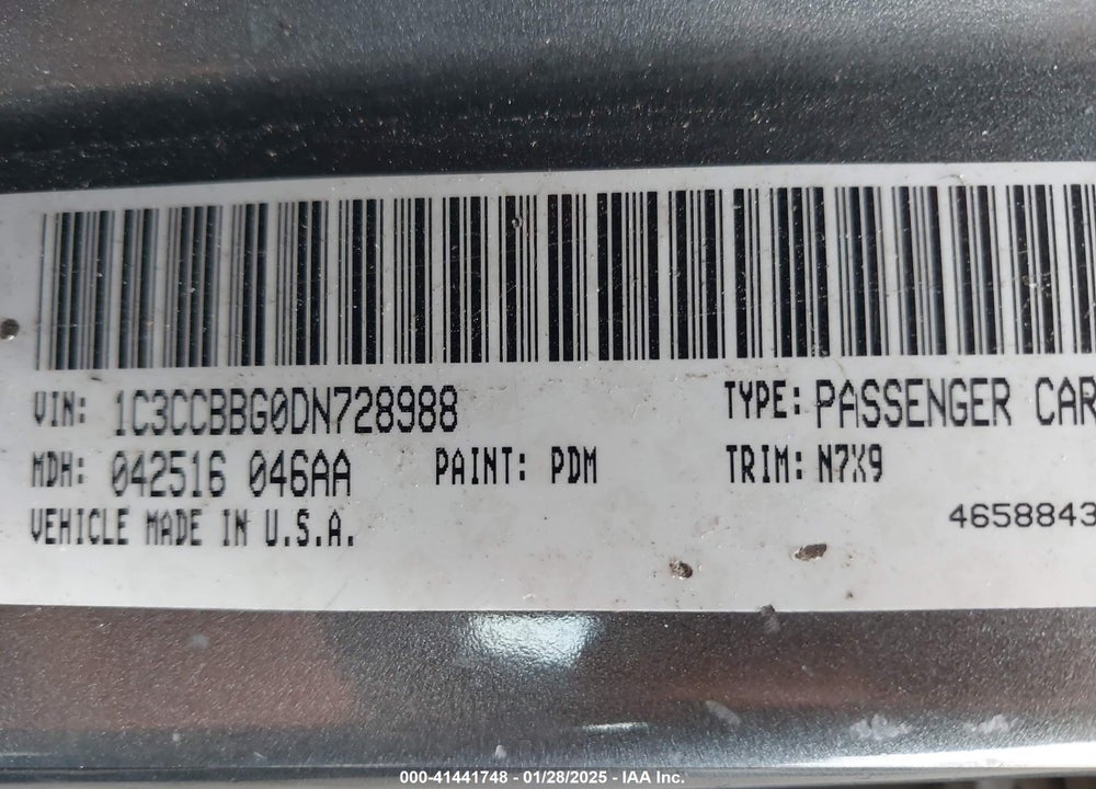 2013 CHRYSLER 200 VIN: 1C3CCBBG0DN728988
