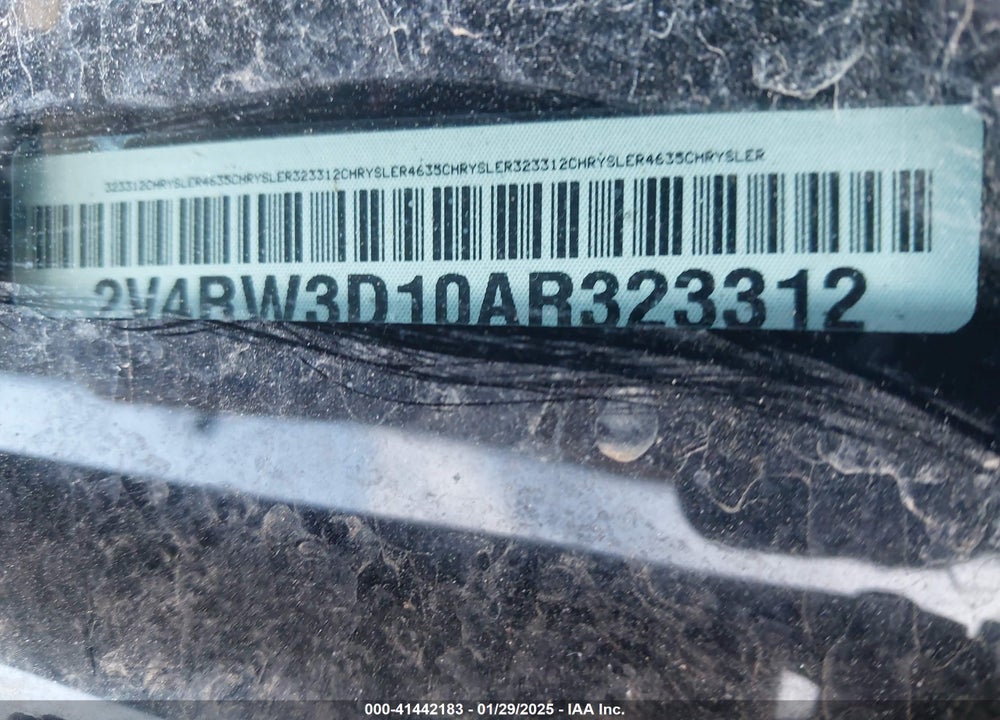 2010 VOLKSWAGEN ROUTAN SE VIN: 2V4RW3D10AR323312