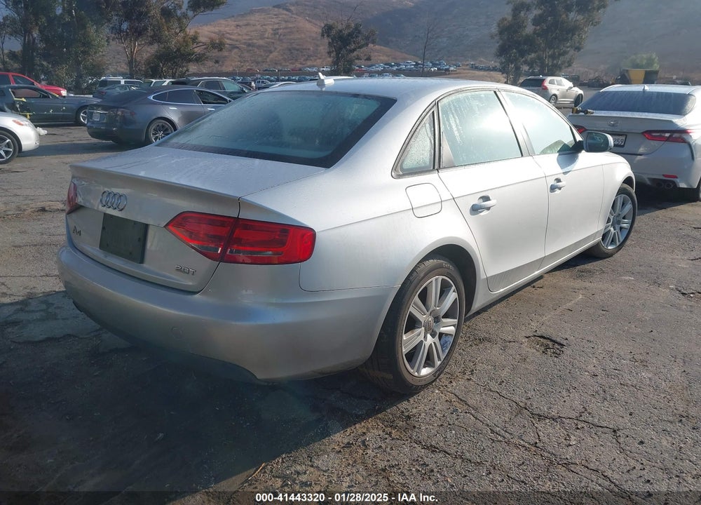 2011 AUDI A4 2.0T PREMIUM VIN: WAUAFAFL9BN027243