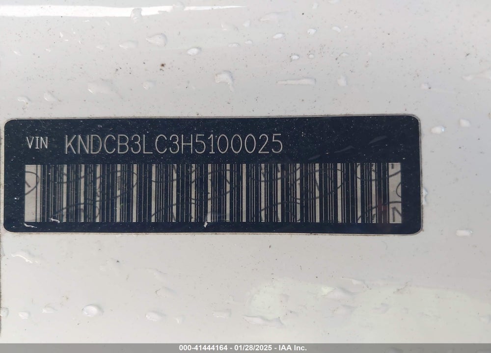 2017 KIA NIRO FE VIN: KNDCB3LC3H5100025