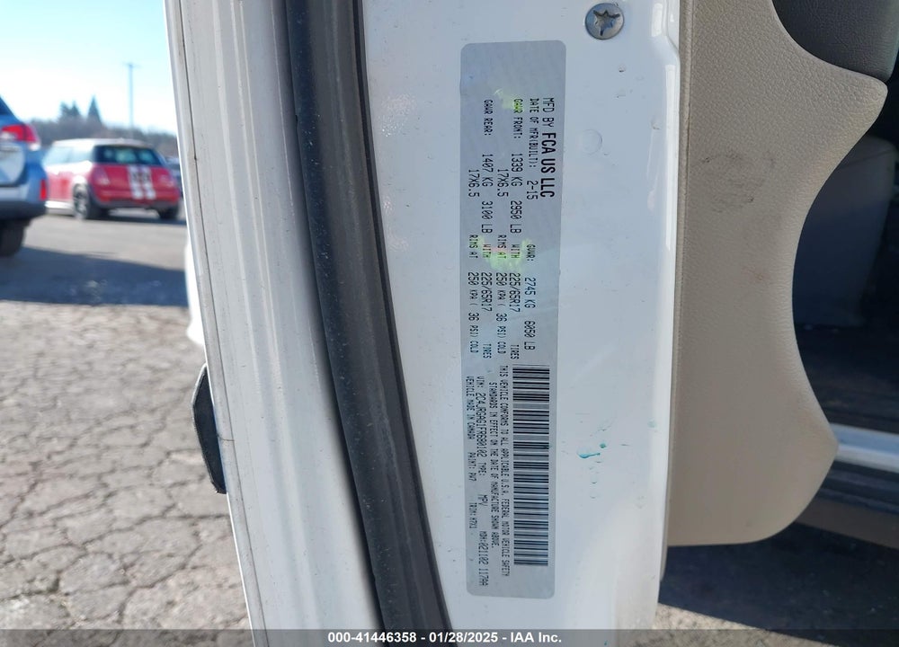 2015 RAM CARGO TRADESMAN VIN: 2C4JRGAG1FR680102