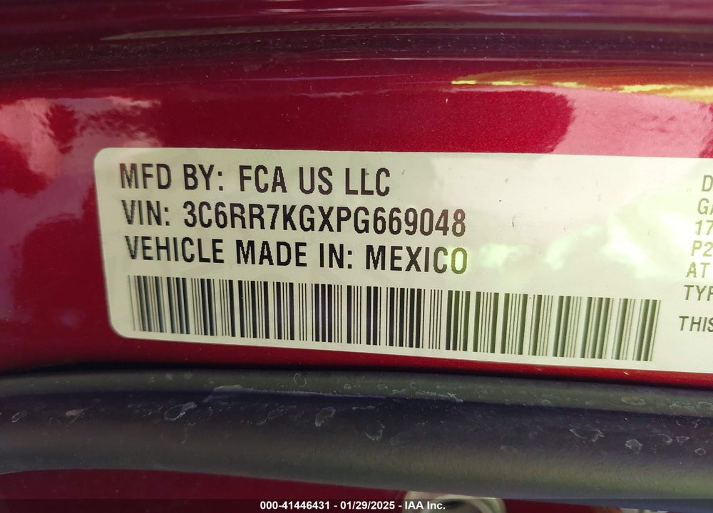 2023 RAM 1500 CLASSIC VIN: 3C6RR7KGXPG669048