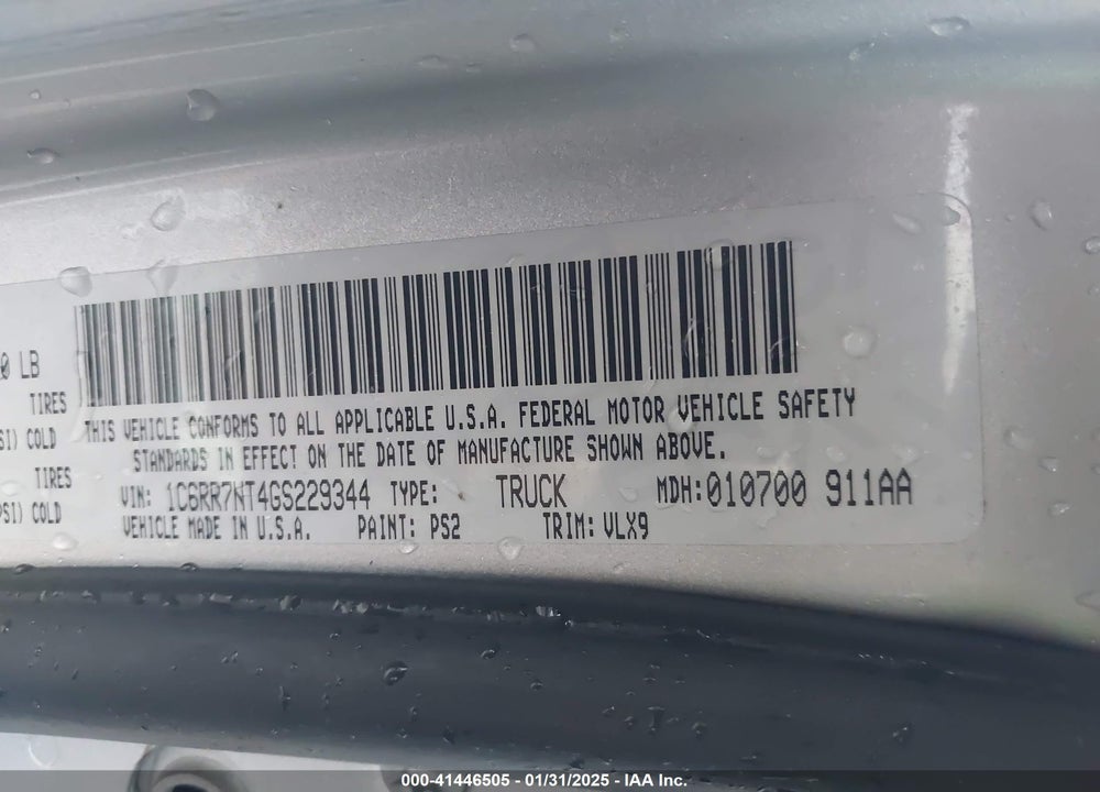 2016 RAM 1500 VIN: 1C6RR7NT4GS229344
