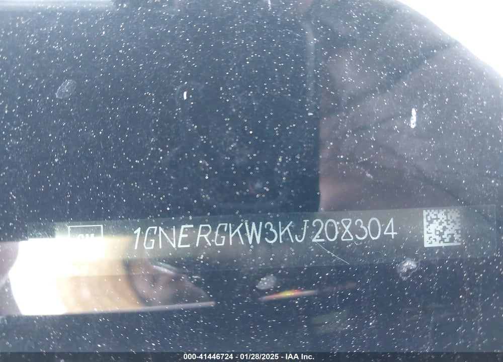2019 CHEVROLET TRAVERSE VIN: 1GNERGKW3KJ208304