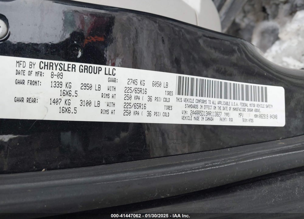 2010 CHRYSLER TOWN & COUNTRY TOURING VIN: 2A4RR5D13AR113827