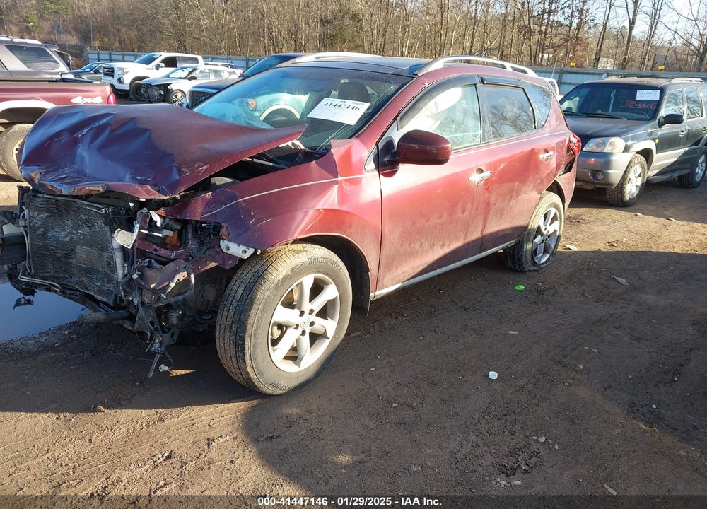 2009 NISSAN MURANO SL VIN: JN8AZ18W39W212043