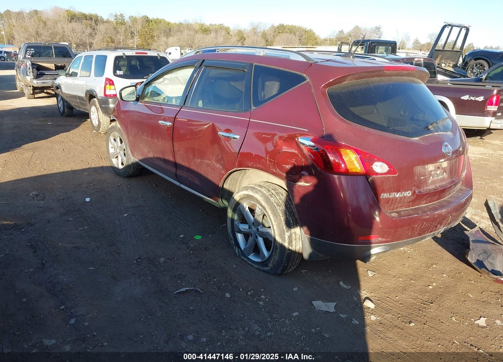 2009 NISSAN MURANO SL VIN: JN8AZ18W39W212043