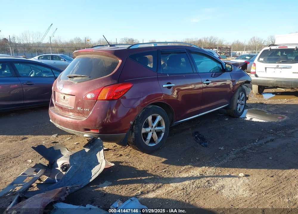 2009 NISSAN MURANO SL VIN: JN8AZ18W39W212043