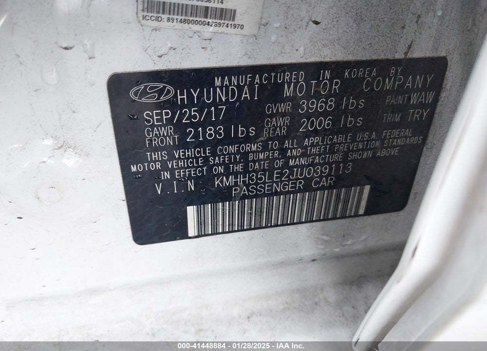 2018 HYUNDAI ELANTRA GT VIN: KMHH35LE2JU039113