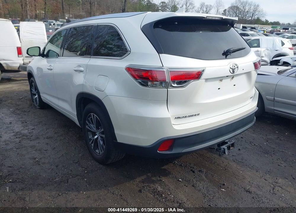 2016 TOYOTA HIGHLANDER XLE V6 VIN: 5TDKKRFH9GS165346