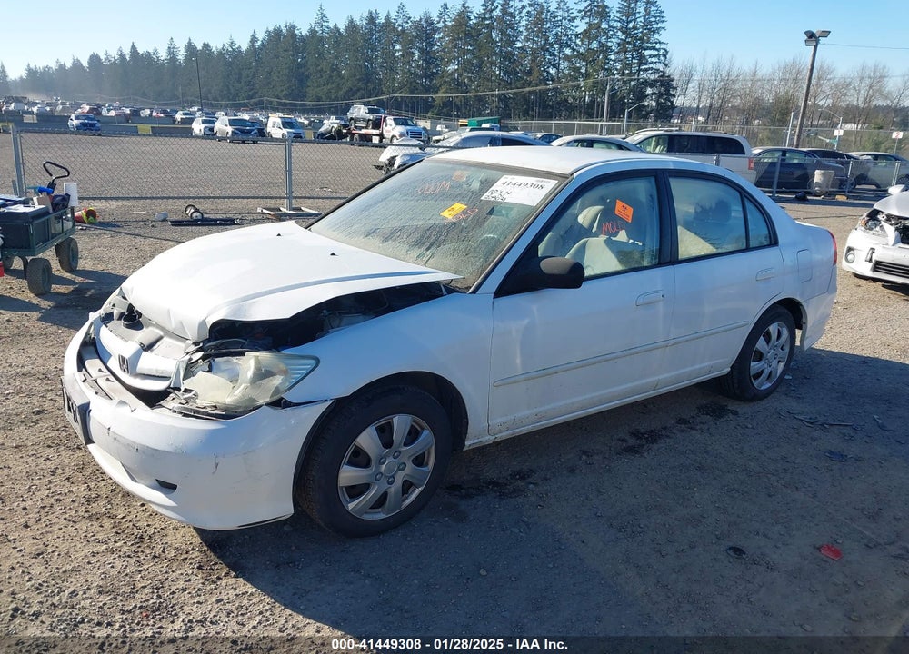 2004 HONDA CIVIC LX VIN: 2HGES16574H553711