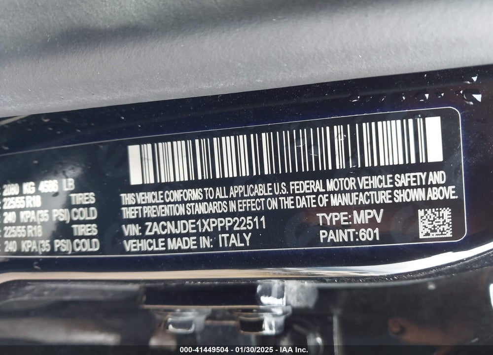 2023 JEEP RENEGADE ALTITUDE 4X4 VIN: ZACNJDE1XPPP22511