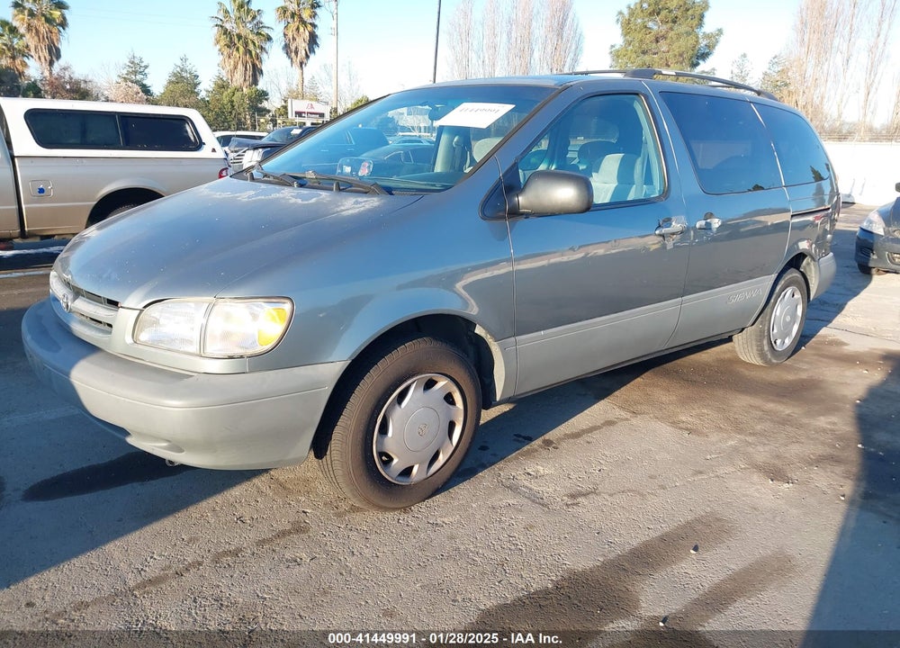 2000 TOYOTA SIENNA LE VIN: 4T3ZF13C6YU192324