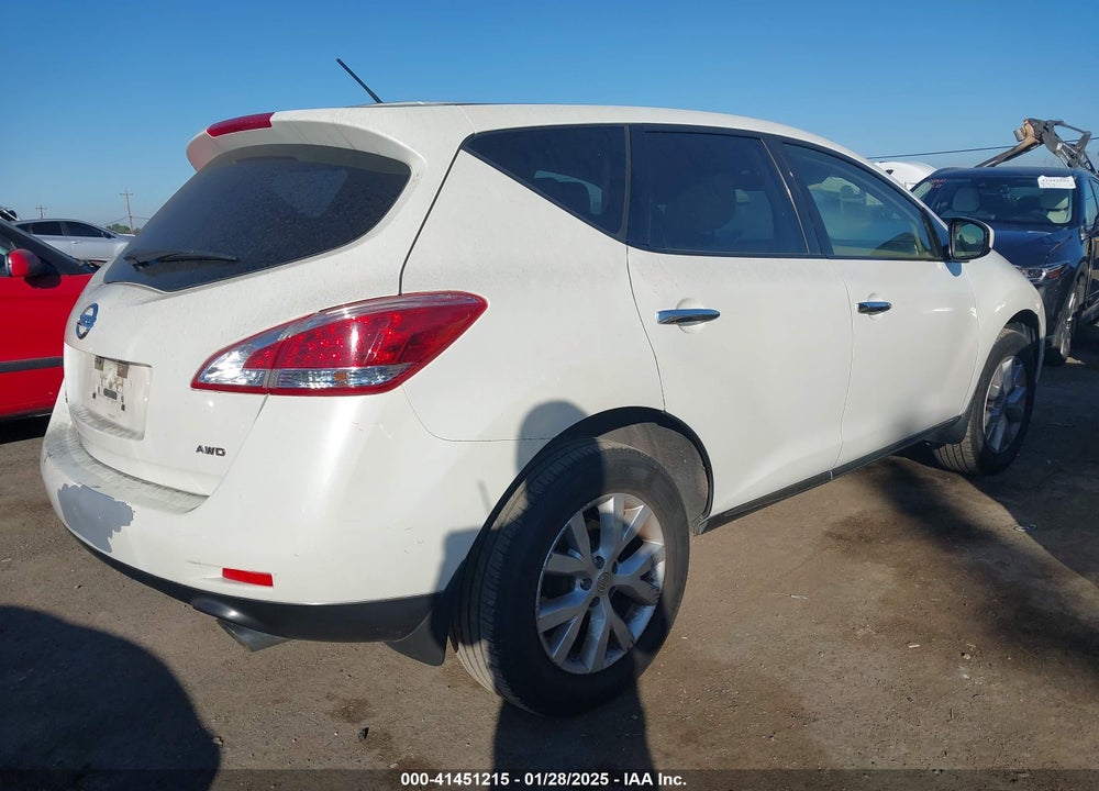 2012 NISSAN MURANO S VIN: JN8AZ1MW7CW230025
