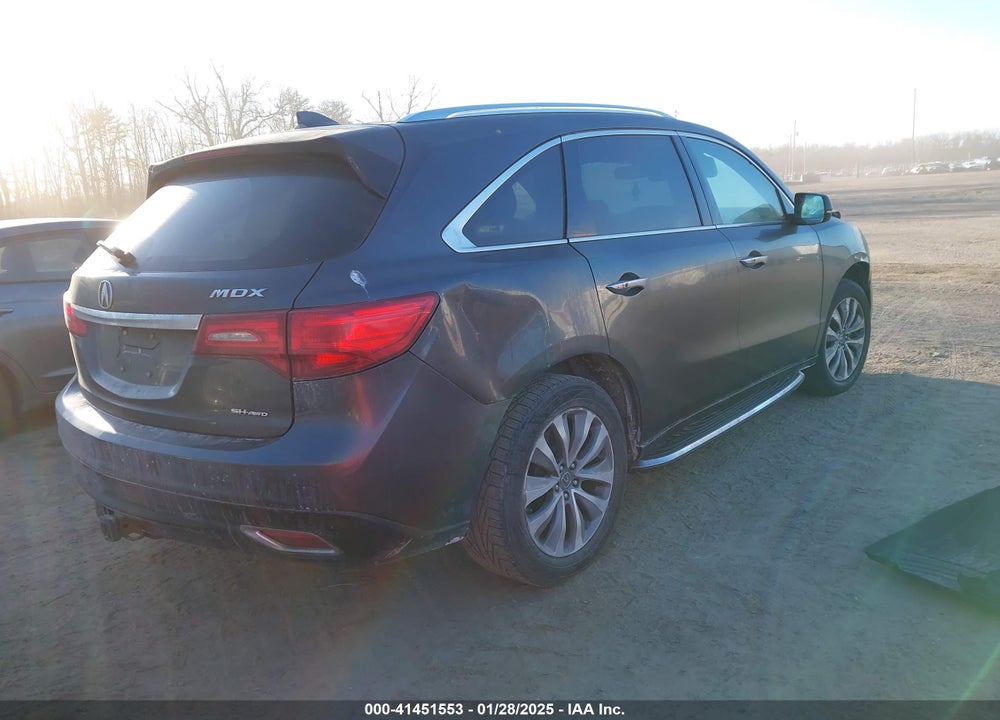 2014 ACURA MDX TECHNOLOGY PACKAGE VIN: 5FRYD4H46EB044386