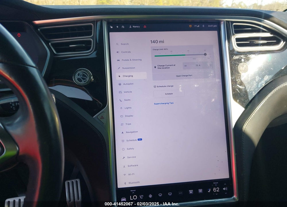 2016 TESLA MODEL X 75D/P100D/P90D VIN: 5YJXCBE47GF020576