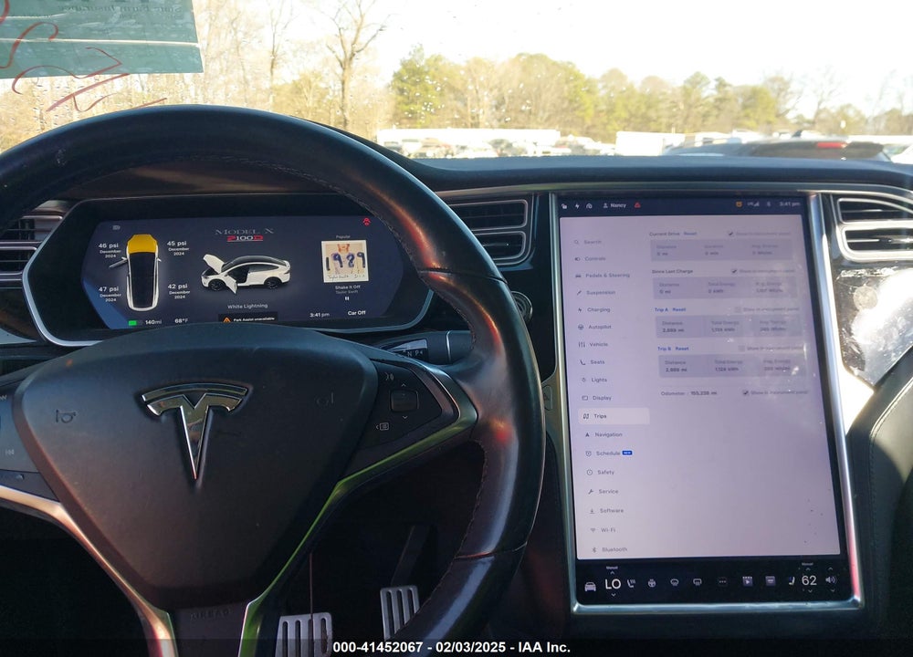 2016 TESLA MODEL X 75D/P100D/P90D VIN: 5YJXCBE47GF020576