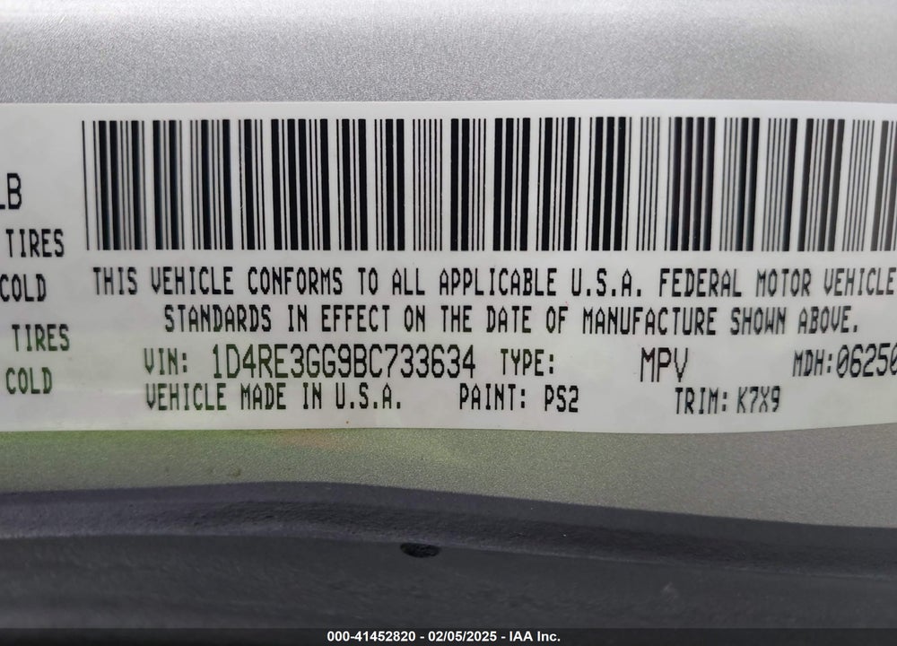 2011 DODGE DURANGO HEAT VIN: 1D4RE3GG9BC733634
