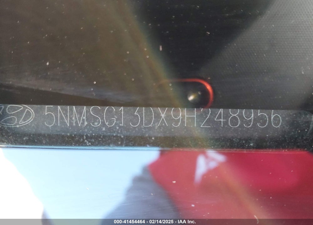 2009 HYUNDAI SANTA FE GLS VIN: 5NMSG13DX9H248956